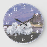 Reloj Terrier West Highland Blanco
