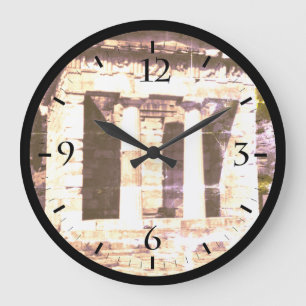 Redondo Grande Reloj Tesoro Ateniense Delfos Grecia Vintage