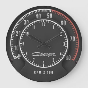 Redondo Grande Reloj Tic-Toc-Tach del cargador