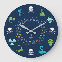 Redondo Grande Reloj Tox de ACMT - Diseño azul oscuro