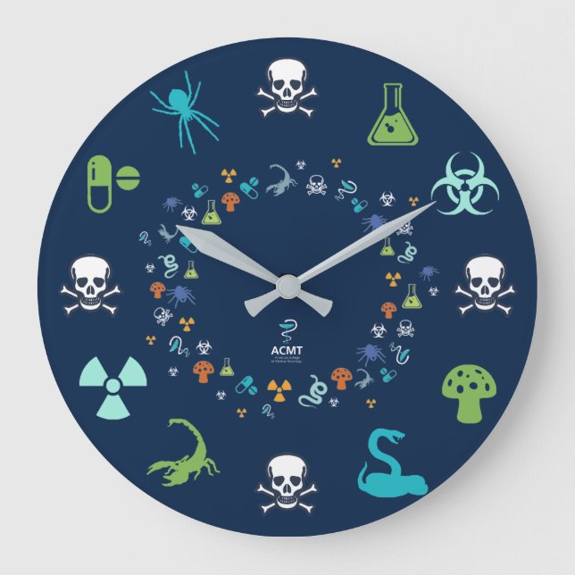 Redondo Grande Reloj Tox de ACMT - Diseño azul oscuro (Anverso)