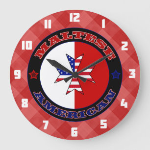 Redondo Grande Reloj transversal maltés-americano