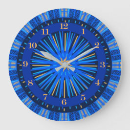 Redondo Grande Reloj tribal de pared