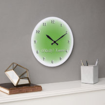 Reloj - viñeta verde