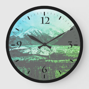 Redondo Grande Reloj vintage de Alaska glaciar Matanuska EE. UU.