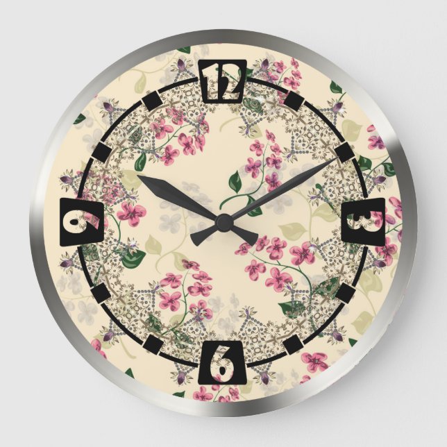 Redondo Grande Reloj vintage de cocina (Anverso)