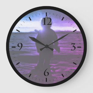 Redondo Grande Reloj vintage USA cazador esquimal atardecer Alask