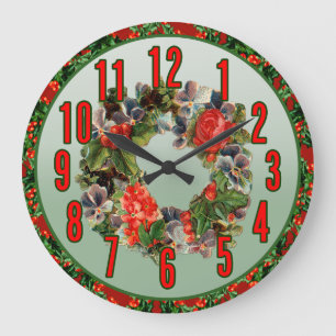 Redondo Grande Reloj Wreath Wall para navidades