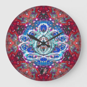 Redondo Grande Reloj Zen Lotus Splendorous