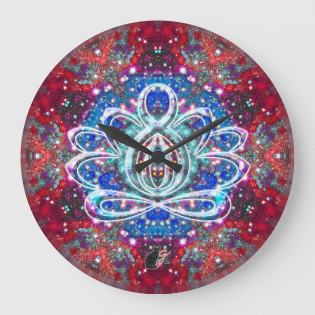 Redondo Grande Reloj Zen Lotus Splendorous (Anverso)