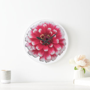 Redondo Grande Reloj - Zinnia bicolor