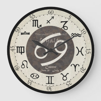Redondo Grande Reloj Zodiaco - Cáncer