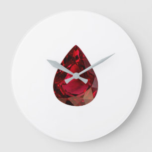 Redondo Grande Ruby Gemstone Julio Birthstone Red Gran Reloj