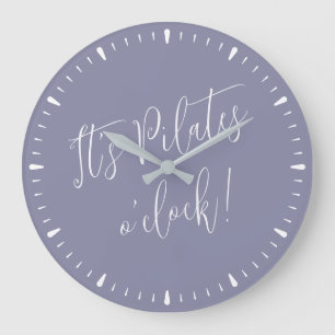 Redondo Grande Son Pilates O' Clock Diversión Purple Script reloj