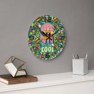 Redondo Grande Stay Cool Star – Reloj de Arte Pop Retro