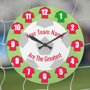 Redondo Grande Su reloj de fútbol de nombre de equipo - Camisetas