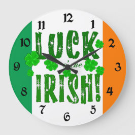 Redondo Grande Suerte al reloj de los Shamrock verdes Naranjas ir