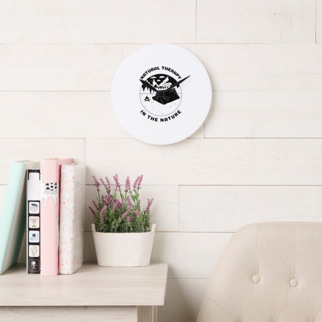 Redondo Grande Terapia natural en el reloj de la pared natural (Sala de lectura)