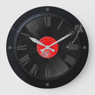 Redondo Grande Tiempo de Giro: Reloj de Tornamesa Retro