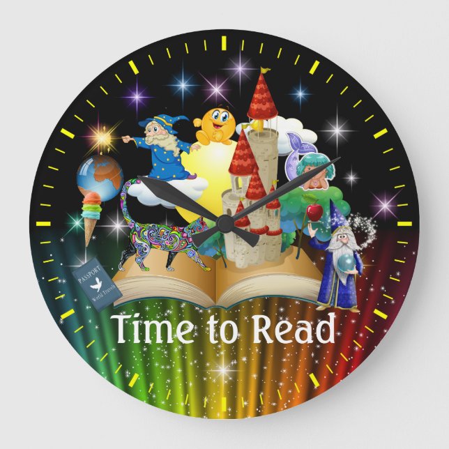 Redondo Grande Tiempo de lectura del reloj versión 2 (Anverso)