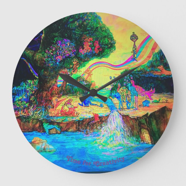 Redondo Grande Tiempo para el reloj de la creatividad (Anverso)