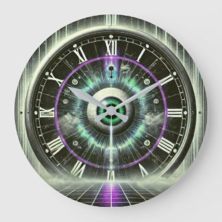 Redondo Grande 🕰️ "Tiempo sin fin" Extraño Reloj 🕰️