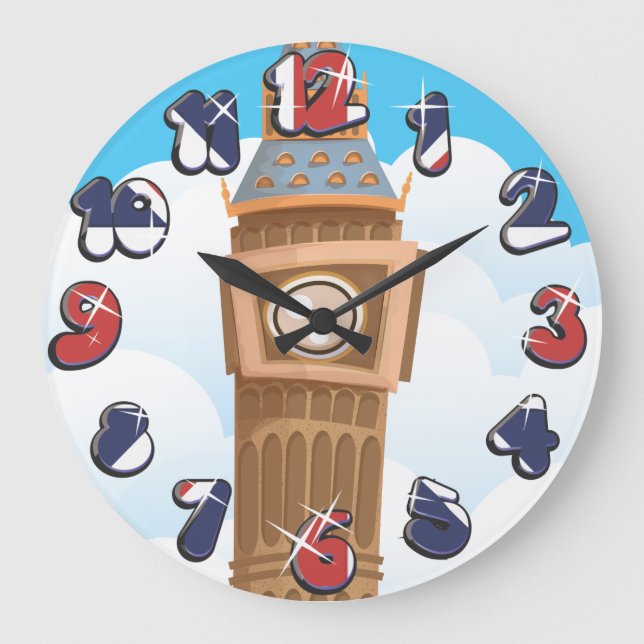 Redondo Grande Torre del Reloj Big Ben Westminster (Anverso)