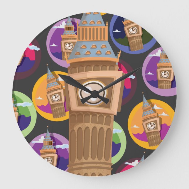 Redondo Grande Torre del Reloj Big Ben Westminster (Anverso)