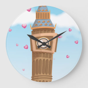 Redondo Grande Torre del reloj de Westminster Big Ben caricatura