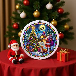 Redondo Grande Un reloj con Santa María de temática Navidad