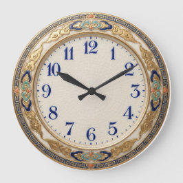 Redondo Grande Un reloj estilo cerámica japonesa antigua Satsuma