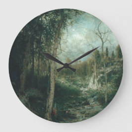 Redondo Grande Una Pintura De Compensación Antigua (1881) - Reloj