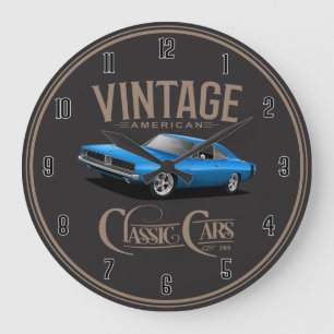 Redondo Grande Vintage American Classic Cargador Gran Reloj