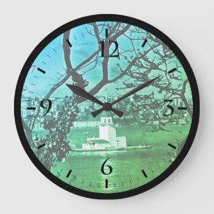 Redondo Grande Vista de Estambul de la Antigua Turquía del reloj 