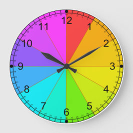 Redondo Grande Volante de color y reloj de enseñanza del tiempo