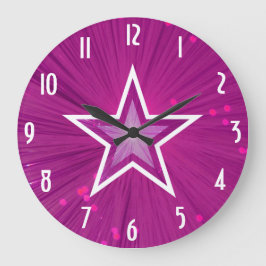 Redondo Grande Vuelta de reloj 'Números' de Estrella Rosa