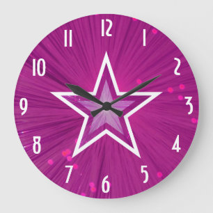 Redondo Grande Vuelta de reloj 'Números' de Estrella Rosa