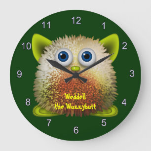 Redondo Grande Weddell el reloj de los Personalizados divertidos 