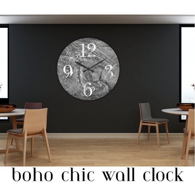 Redondo Grande Whitewashed County Wood Farmhouse Gran Reloj (Subido por el creador)