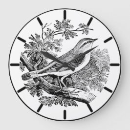 Redondo Grande Wood Warbler Británico Ave Gran Reloj