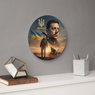 Redondo Grande Zelenskyy El reloj del muro del presidente ucrania