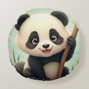 Redondo lindo cojín panda
