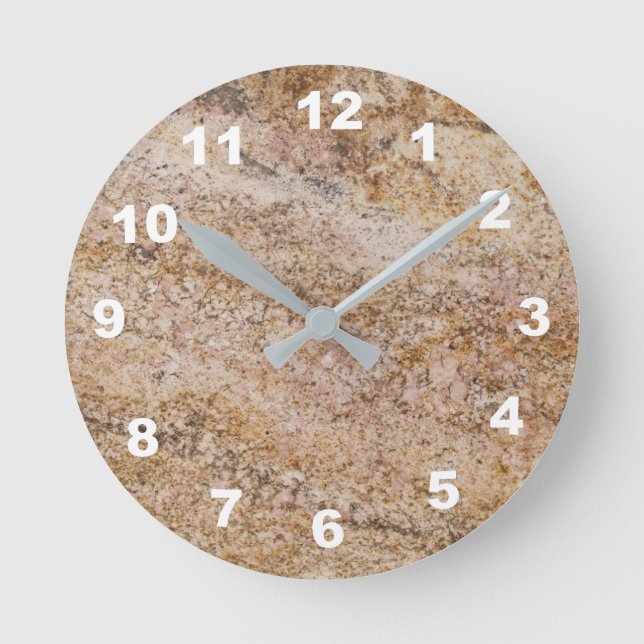 Redondo Mediano 12 opciones numéricas a elegir: reloj de mármol Br (Anverso)