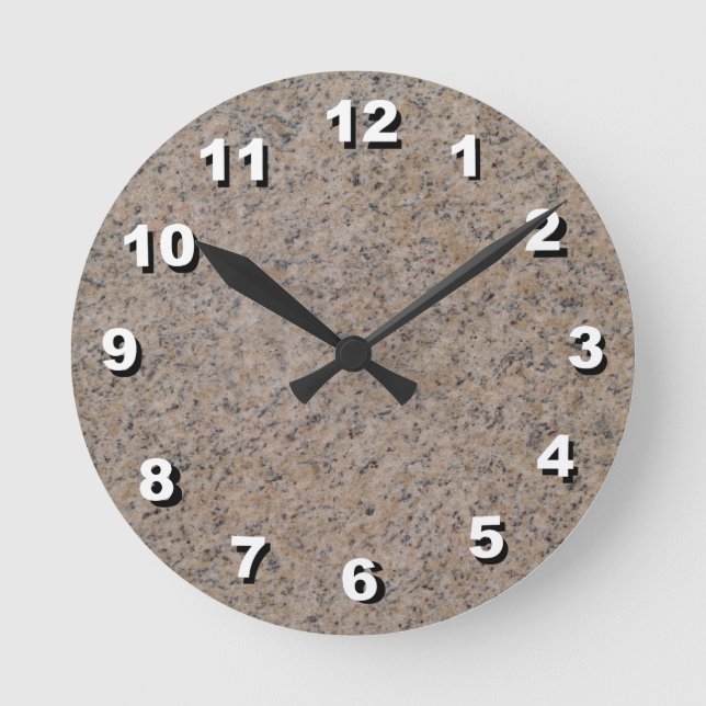 Redondo Mediano 12 opciones numéricas para elegir reloj de mármol  (Anverso)