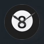 Redondo Mediano 8 Reloj de bola<br><div class="desc">8 Reloj de bolas. Quita las 8,  multiplique los puntos,  cambie los colores,  diviértase diseñando como quiera.</div>