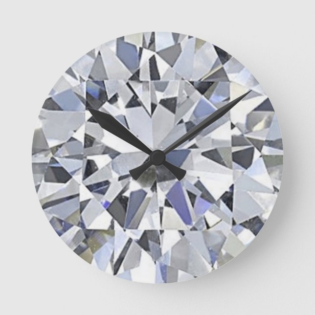 Redondo Mediano Abril Birthstone - reloj del diamante (Anverso)