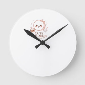 Redondo Mediano Amante de Macarrones Adorables | Reloj de Postre d