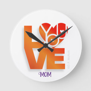 Redondo Mediano Amar tu reloj por los diseños Heart® de Lover