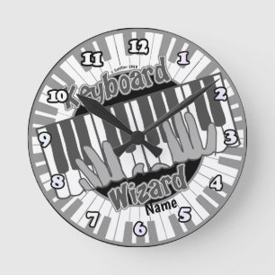 Redondo Mediano Asistente de teclado reloj
