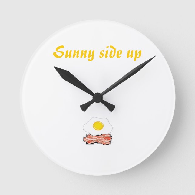 Redondo Mediano Bacon y huevos Reloj (Anverso)
